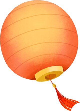 手绘中国传统红灯笼PNG插画