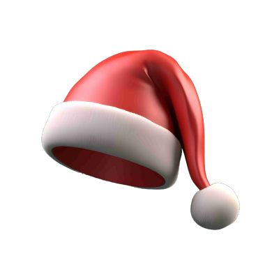 3D立体红色圣诞帽插画PNG