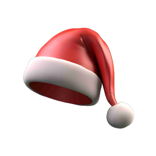 3D立体红色圣诞帽插画PNG