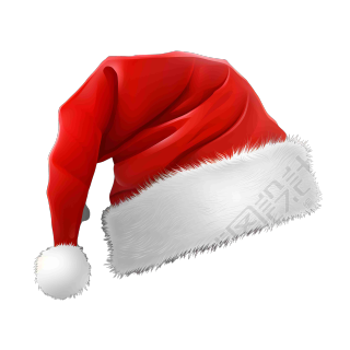 红色圣诞帽透明背景PNG素材