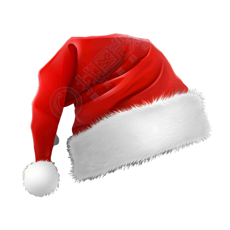 红色圣诞帽透明背景PNG素材