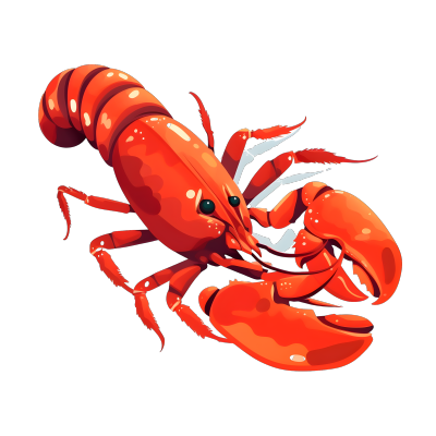 高清插画设计小龙虾动物形象元素