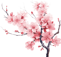 粉色樱花唯美PNG元素