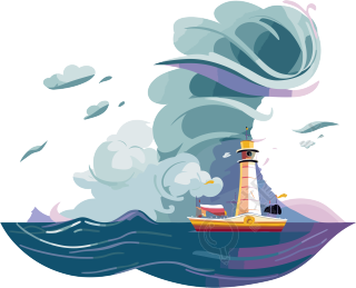 水中龙卷风的彩色动画图像素材