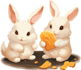 兔子饼干插画设计