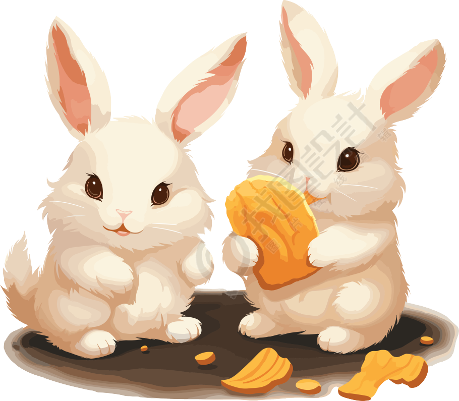 兔子饼干插画设计