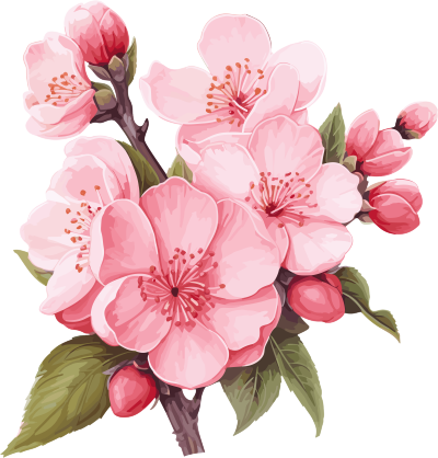 粉色花朵蕾丝和叶子矢量插图
