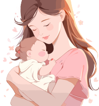 粉色婴儿插画设计