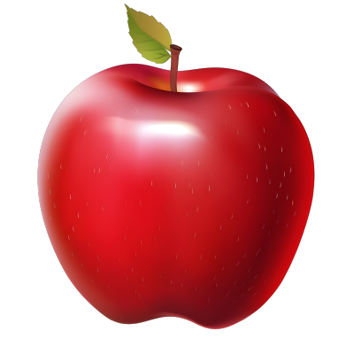 3D立体红色苹果图形素材PNG