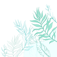 绿色线条叶子手绘插画透明背景