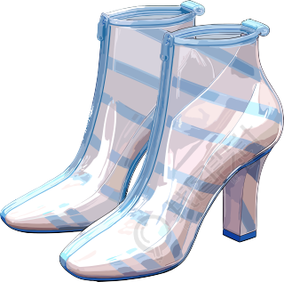 透明背景蓝色高跟鞋高清图形素材