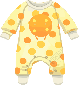 可商用婴儿衣服创意设计PNG图形素材