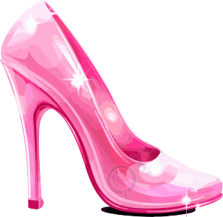 粉色高跟鞋插画设计元素