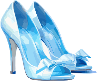 蓝色高跟鞋PNG图形素材