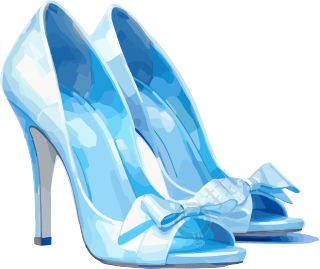 蓝色高跟鞋PNG图形素材