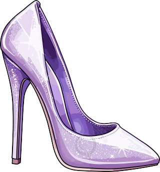 紫色银星女性高跟鞋