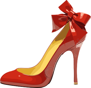 可商用红色高跟鞋高清透明背景动态图形设计元素