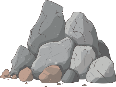 创意设计一堆石头PNG元素