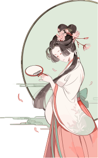中国古风美女插画素材