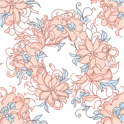 创意设计粉色大朵鲜花图案透明背景插图
