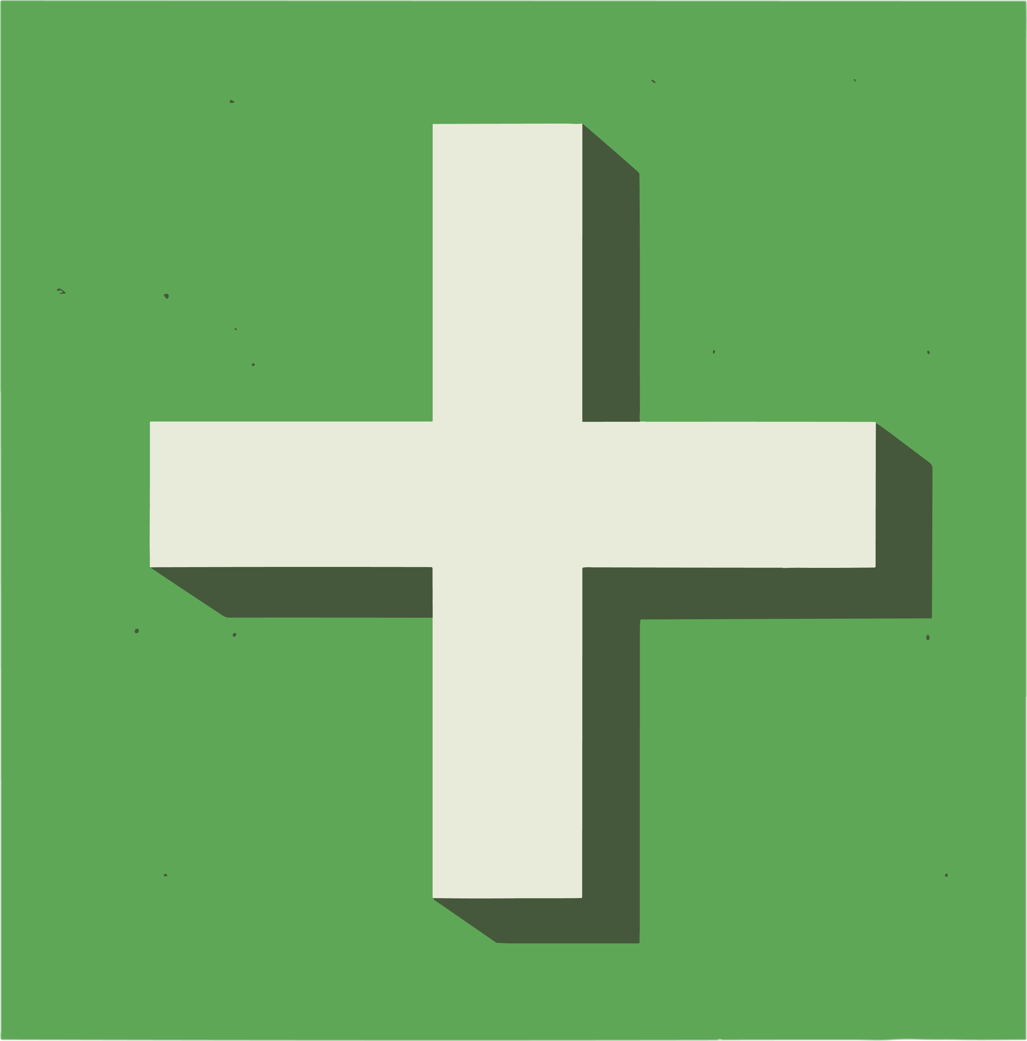 高清创意绿色十字设计图形素材