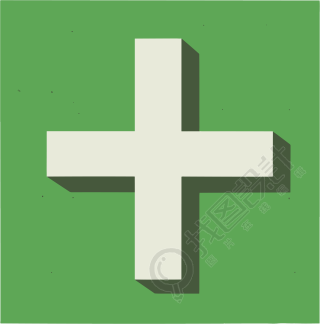 高清创意绿色十字设计图形素材