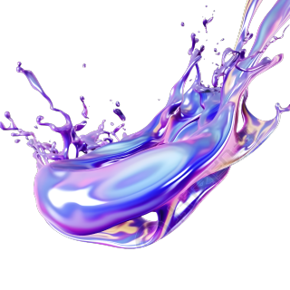 蓝紫色高清透明背景的创意设计元素PNG素材