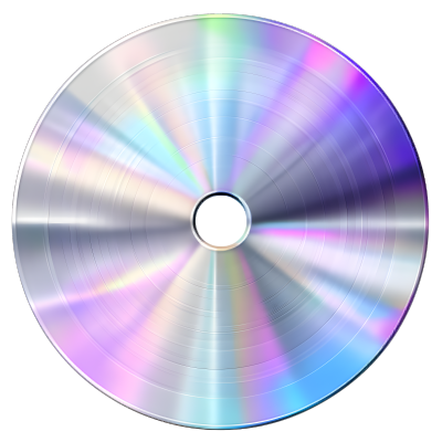 数字渐变融合风格的透明背景圆形CD碟片