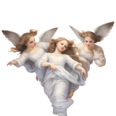 三个天使精美插画设计素材图