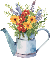 白底水彩花插画设计素材
