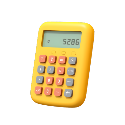 多彩黄色计算器PNG