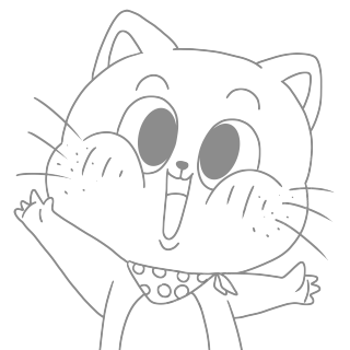 手绘简约线条可爱小猫PNG插画素材
