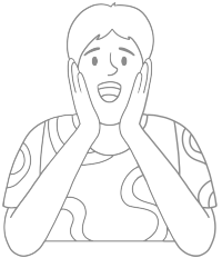 手绘简约线条男孩子PNG插画素材