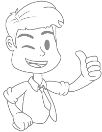 手绘简约线条竖大拇指的男生PNG插画素材