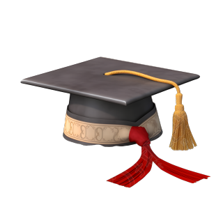 金帽红帽毕业证书白底图形素材