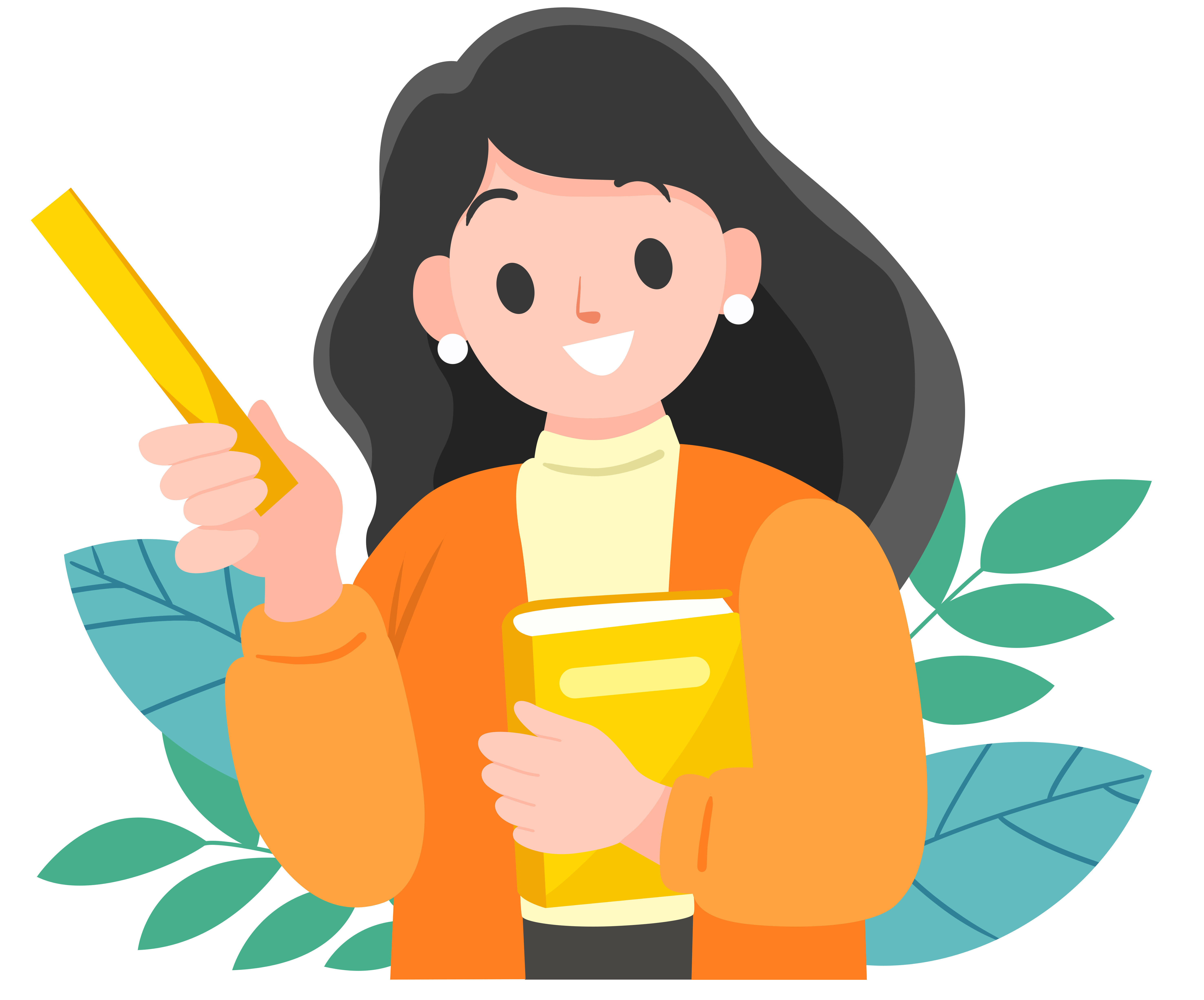 透明背景可爱的女老师教师节快乐素材