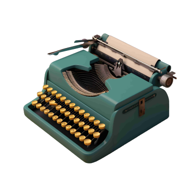 复古打字机PNG图形素材