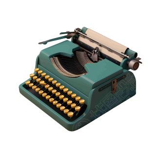 复古打字机PNG图形素材