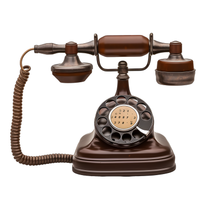 棕色复古电话高清创意设计元素