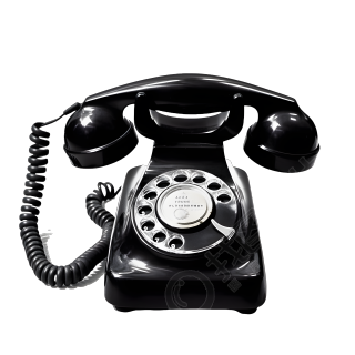 黑色旋转式复古电话可商用元素