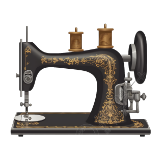 古董缝纫机 PNG 图形素材