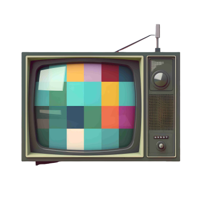 创意设计元素-经典电视机PNG素材