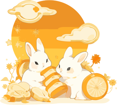 中秋月饼兔子可商用高清PNG图形素材