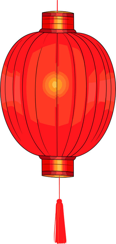 19世纪末的创意设计元素，红白色线条状中国灯笼矢量图素材