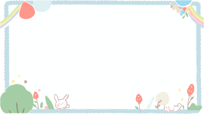 可爱大树小兔子卡通边框PNG