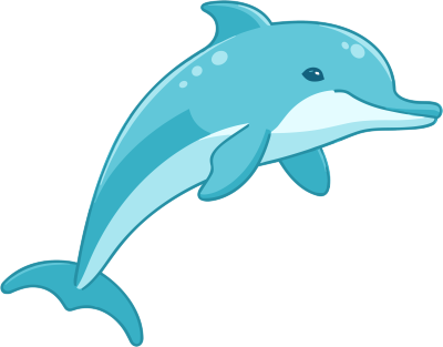 海豚跳跃新免费动物和可爱图标元素