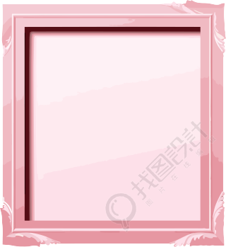 透明背景粉色相框PNG图形素材