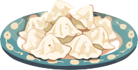 手绘扁平风格饺子插画