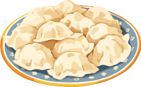 手绘扁平风格饺子插画