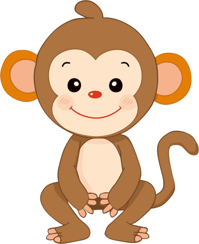 可商用的猴子平面设计元素